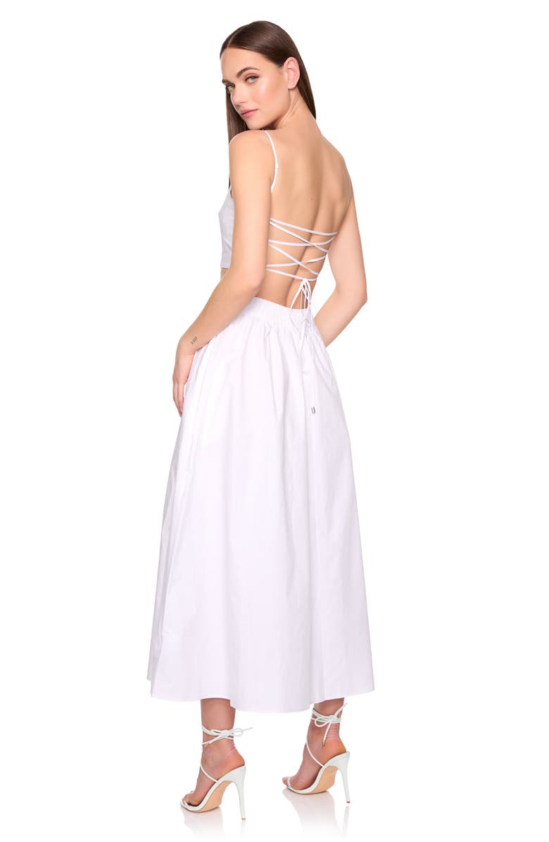 Susana Monaco Cotton Poplin Midi Skirt, Alternate, color, 