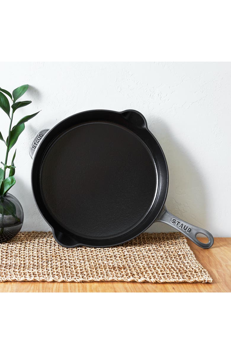 Staub 11-Inch Enameled Cast Iron Traditional Deep Skillet, Alternate, color, Graphite Grey