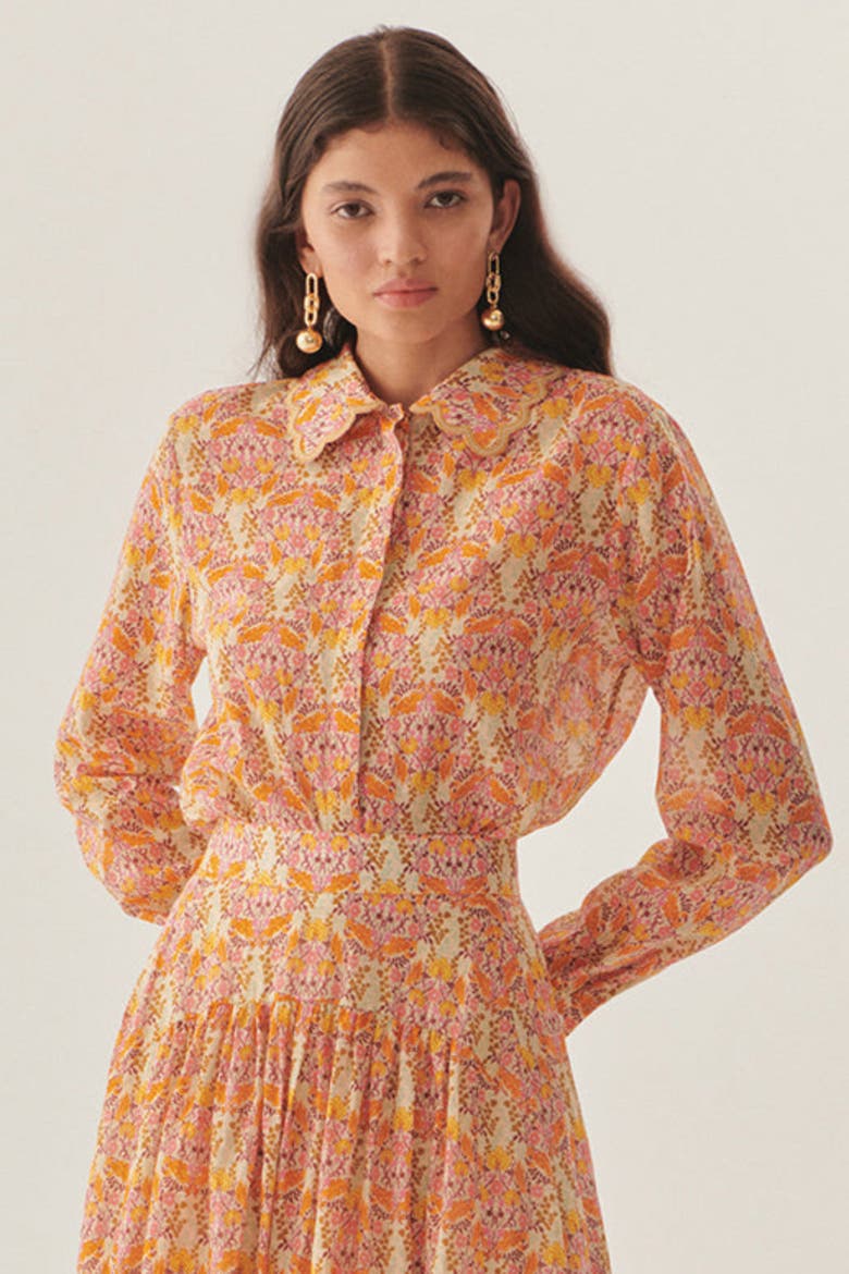Eloise Collar Floral Shirt, Main, color, MULTI COLOR
