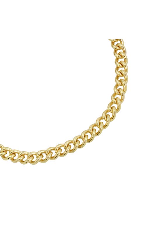 Allsaints Hexagon Link Curb Chain Bracelet In Brown
