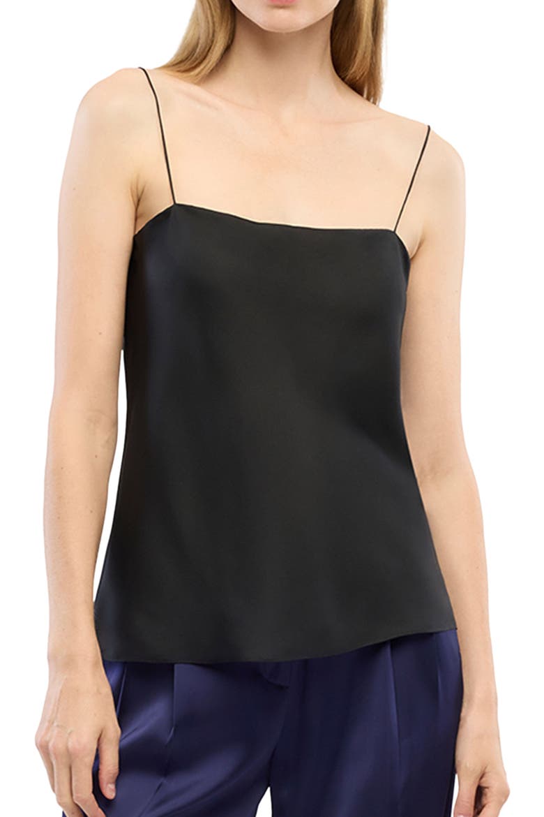 Silk Camisole, Alternate, color, BLACK