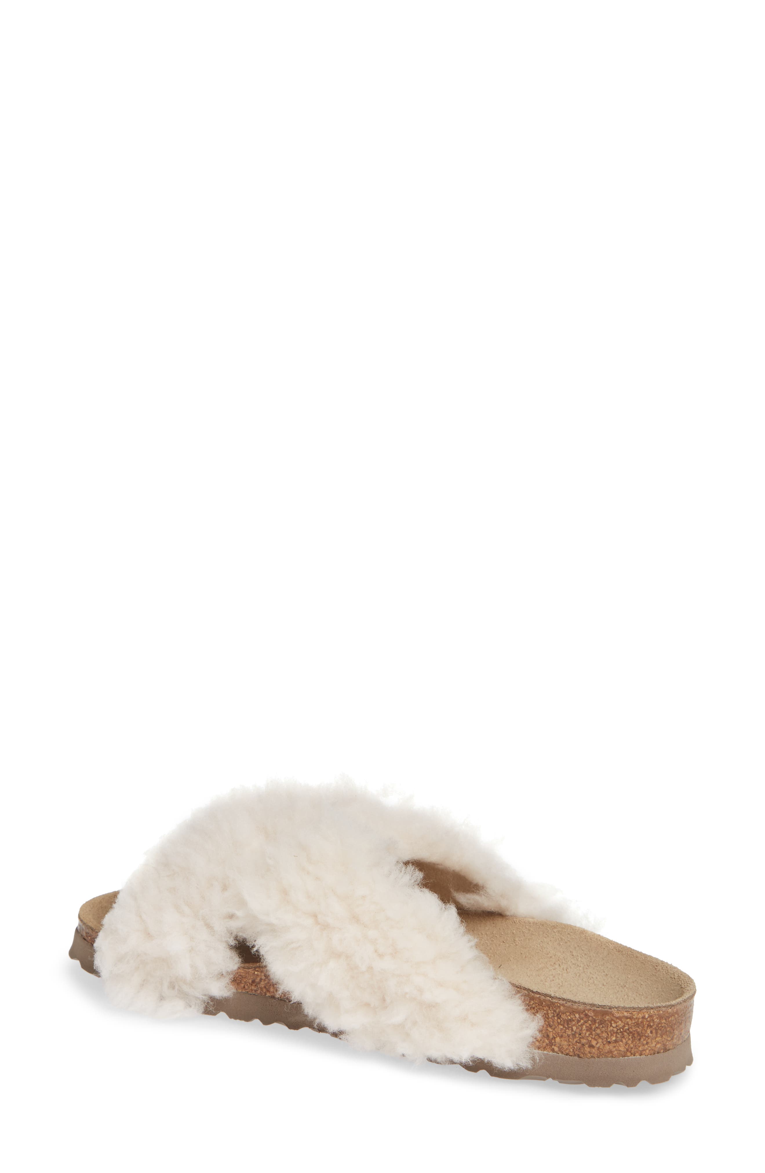 Birkenstock Daytona Genuine Shearling Slide Sandal, Alternate, color, 