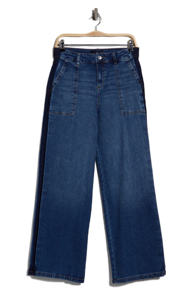 Side Seam Denim Shadow Jeans, Alternate, color, BREAKING DAWN BLUE