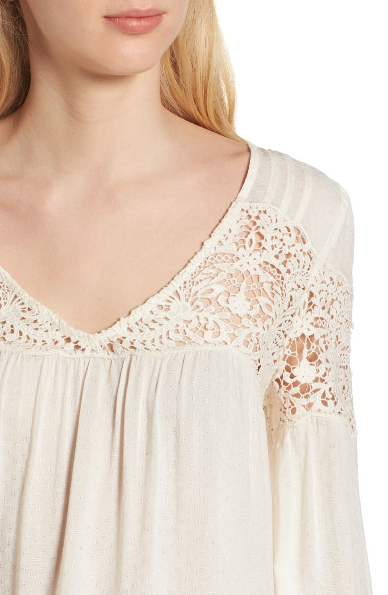 Hinge Lace Yoke Top, Alternate, color,