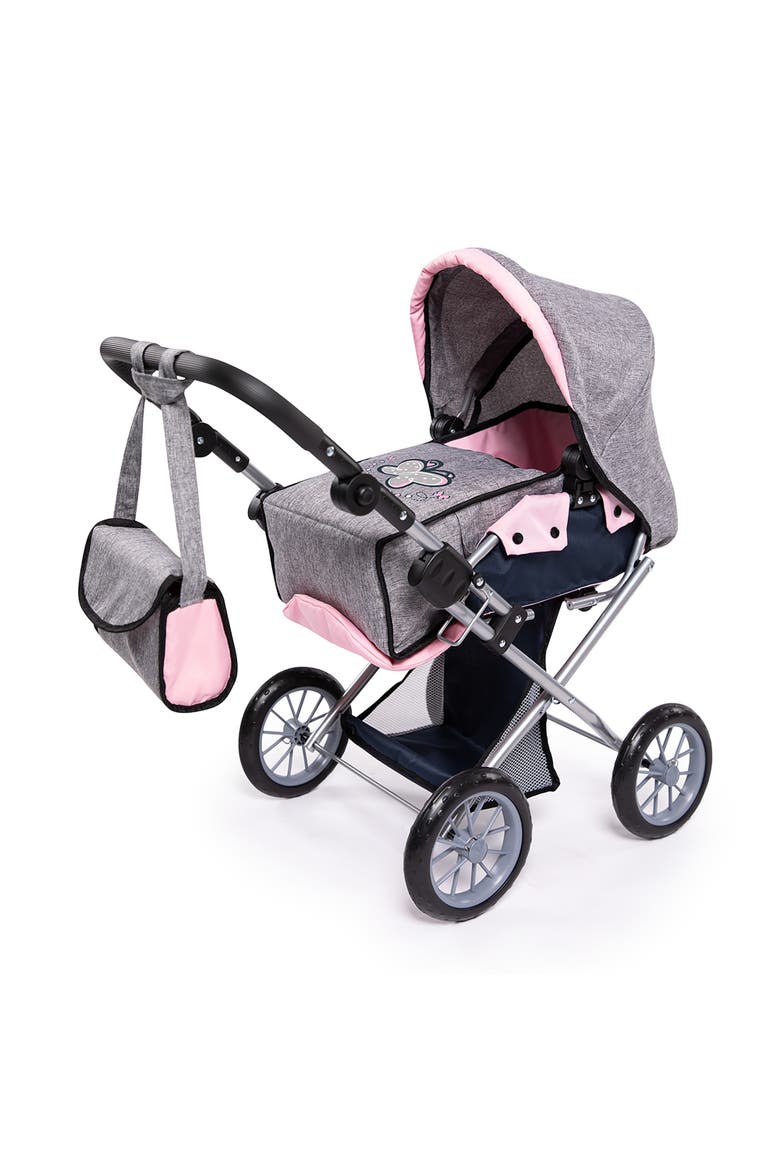 Pram City Star Grey, Pink, Butterfly Handbag, Main, color, Multicolored