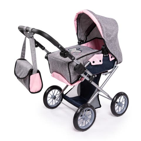 Pram City Star Grey, Pink, Butterfly Handbag