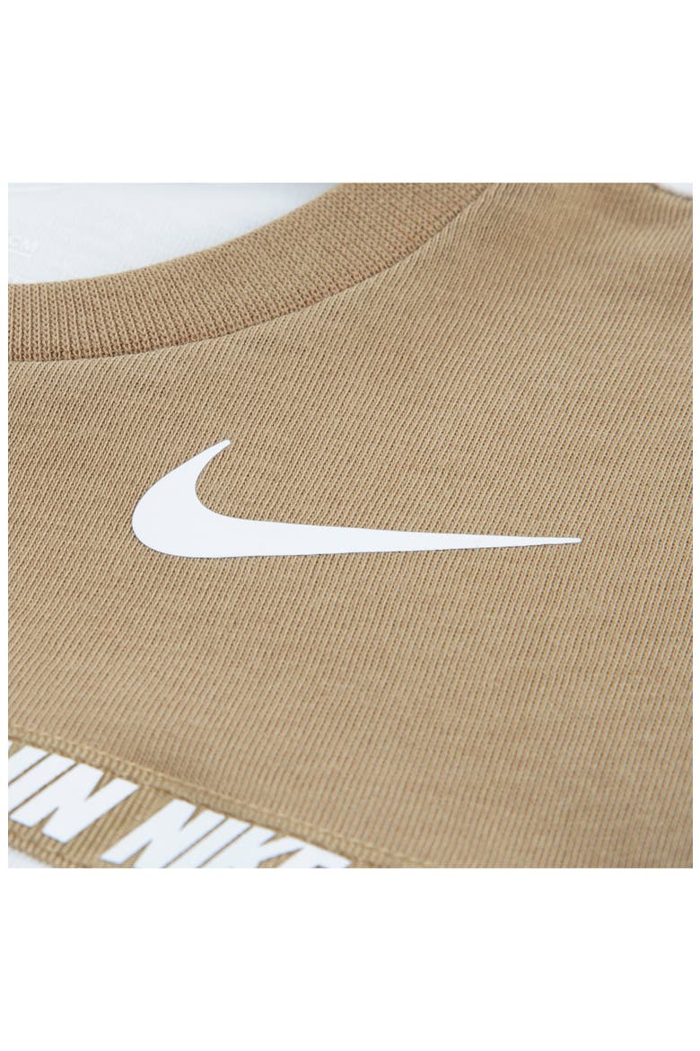 Colorblock Taping Tee & Shorts Set, Alternate, color, PARACHUTE BEIGE