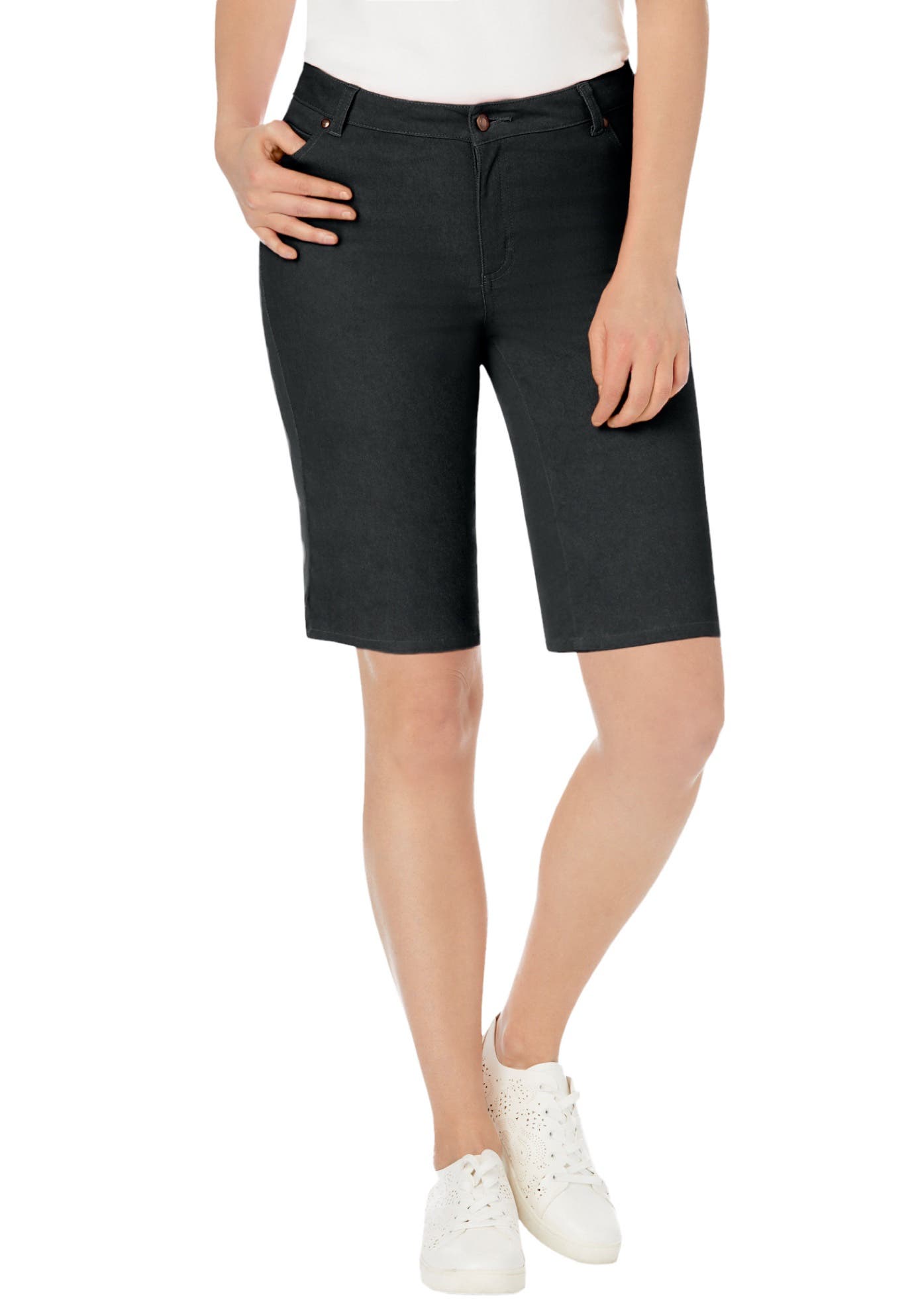 True Fit Stretch Denim Bermuda Short