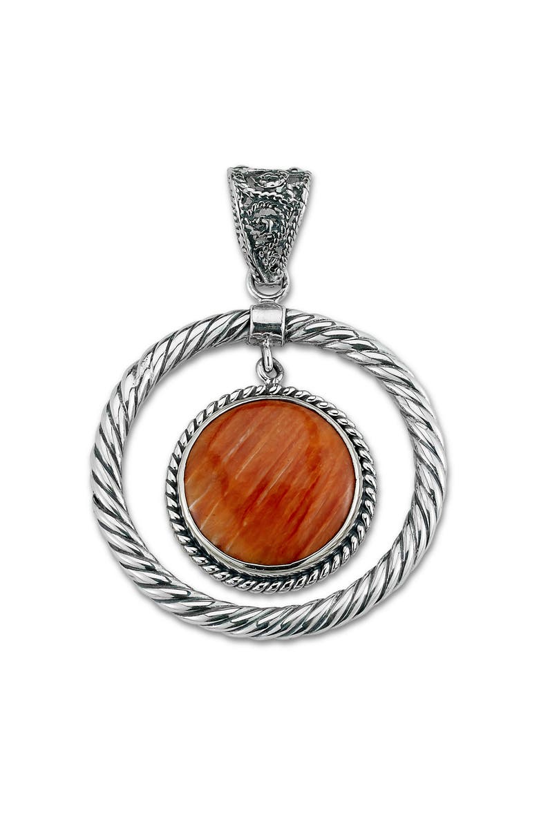 SAMUEL B. Orange Spiny Oyster Pendant, Main, color, Orange
