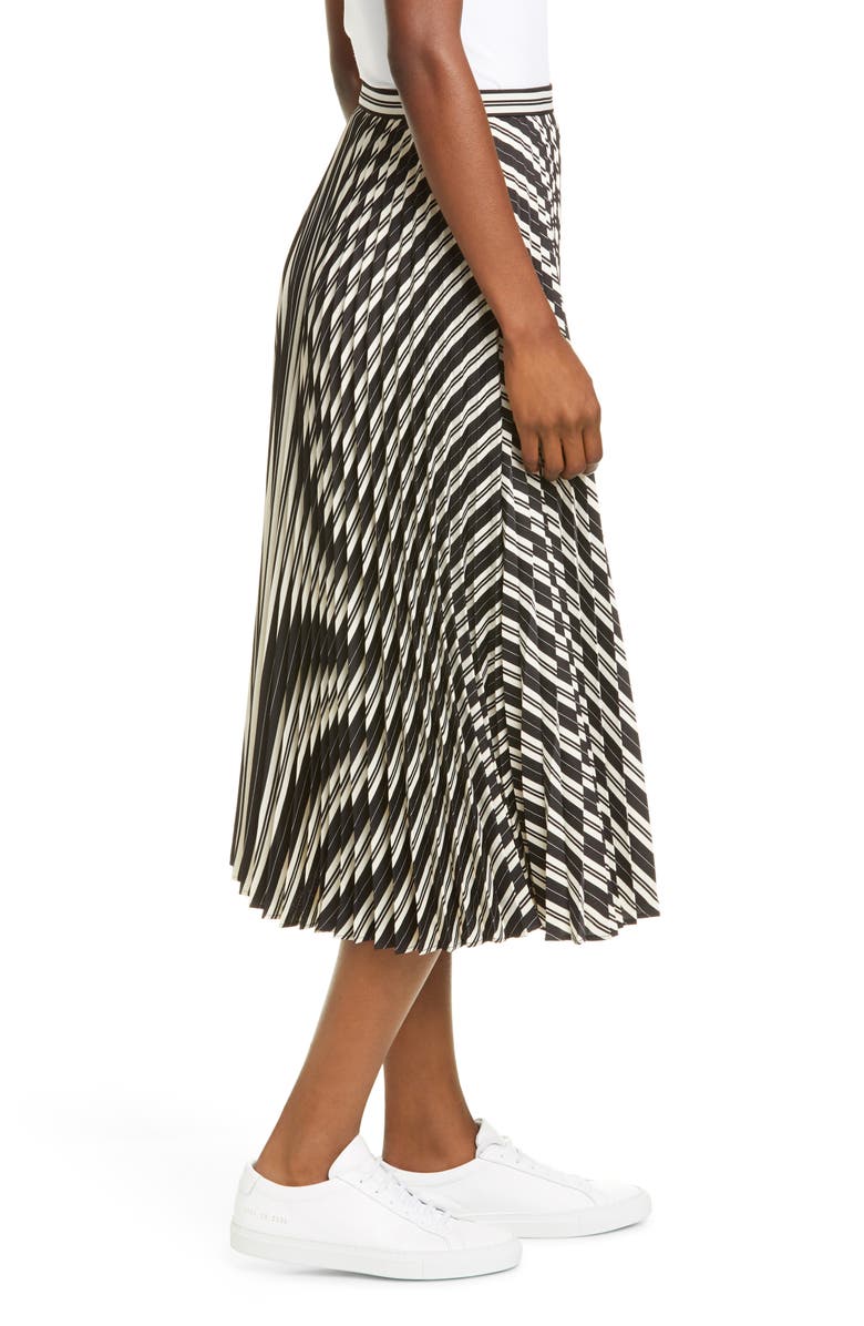 Club Monaco Annina Pleated Satin Skirt, Alternate, color, 