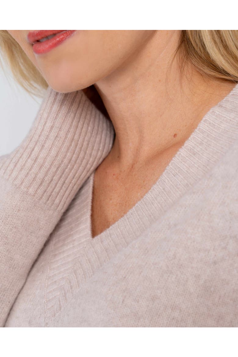 Anya V-Neck Sweater, Alternate, color, Champagne Marl