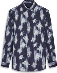 Bugatchi Julian Shaped Fit Floral Print Button-Up Shirt