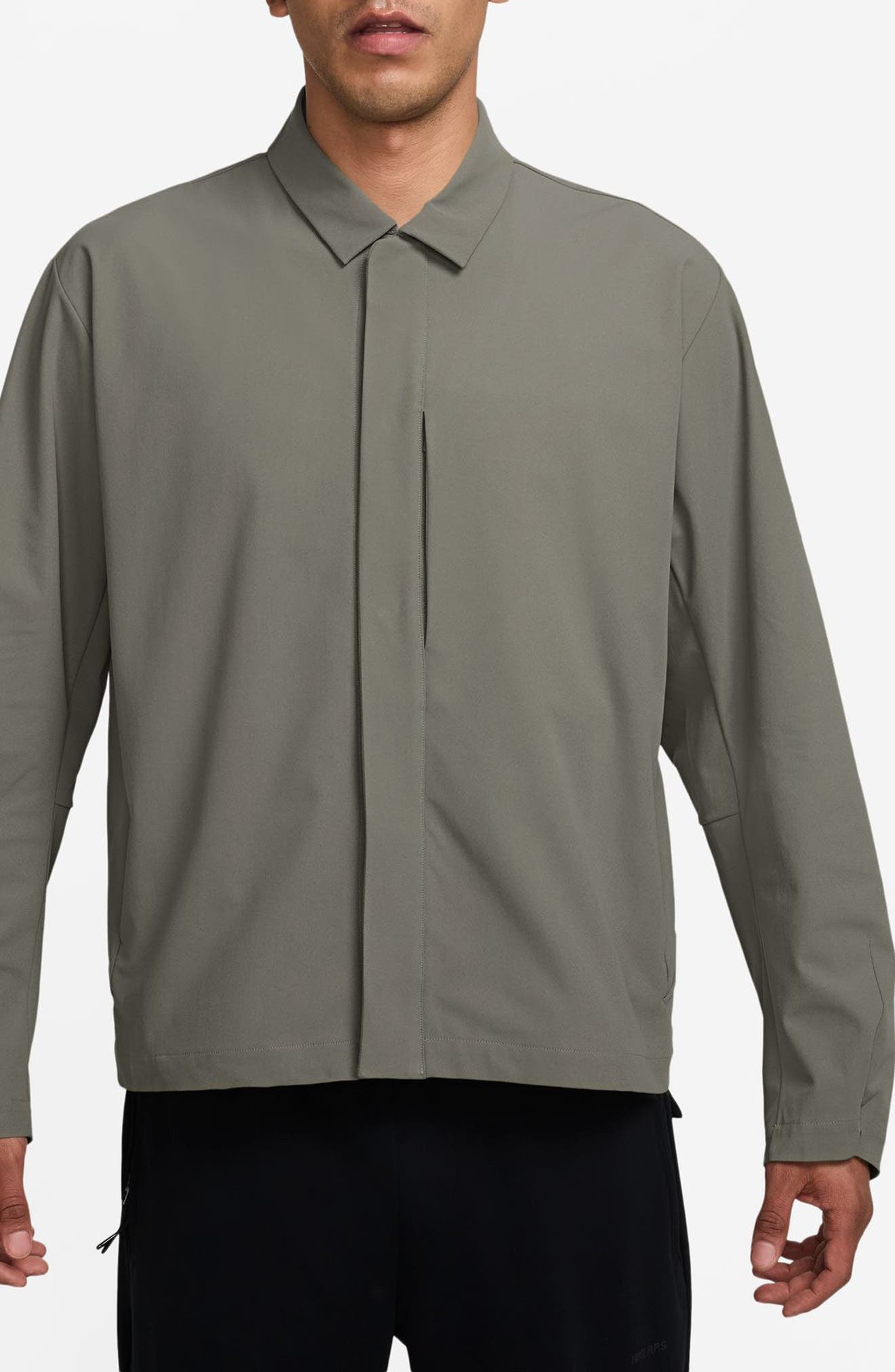 Nike Dri-FIT 24.7 PerfectStretch Zip-Up Shirt Jacket (Men) | Nordstrom