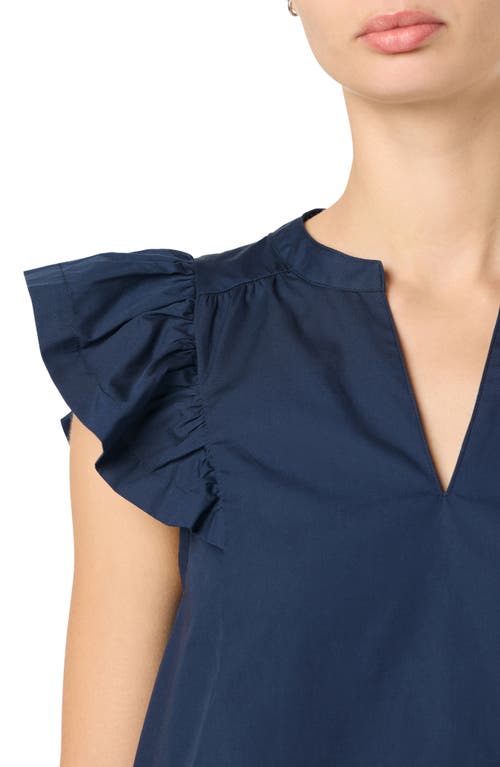 JOE'S JOE'S SPLIT NECK FLUTTER SLEEVE TOP 