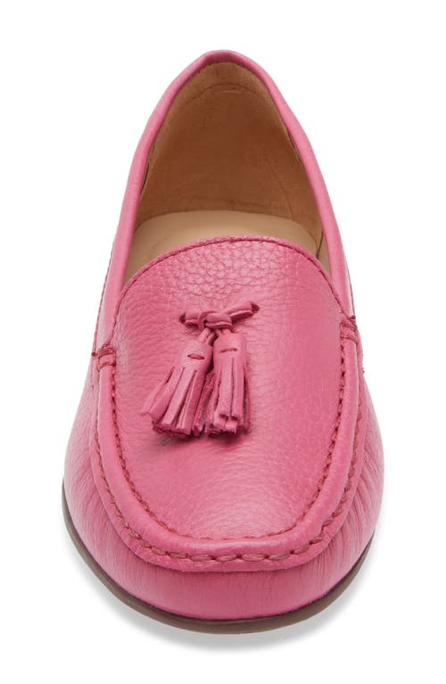 Marc Joseph New York Riviera Tassel Loafer In Pink Grainy