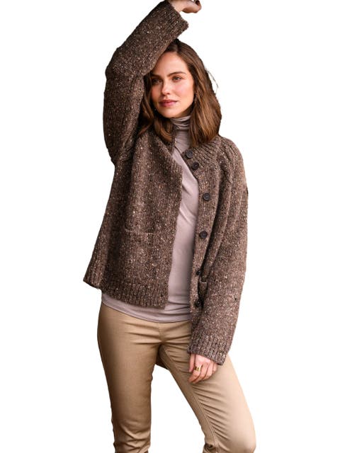 Donegal Funnel Neck Cardigan