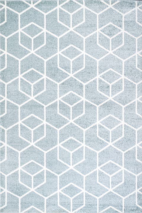 Tumbling Blocks Modern Geometric Area Rug