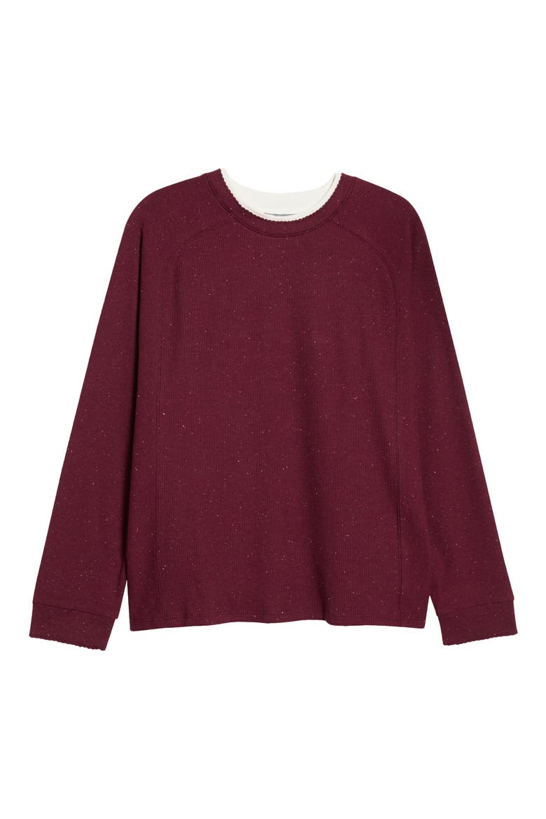 Raglan Sleeve Rib Top, Main, color, ZINFANDEL