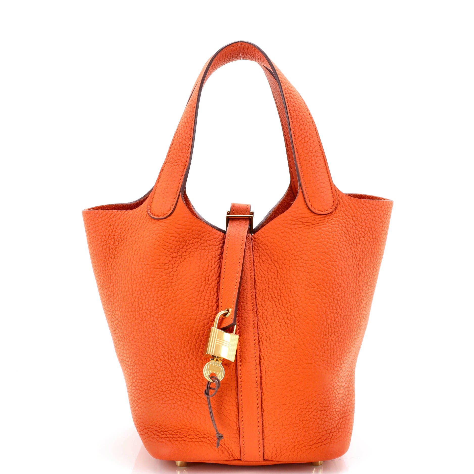 Pre-Owned Hermes Picotin Lock Bag Clemence PM, Main, color, 