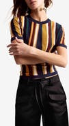 Desigual Stripe Short Sleeve Sweater