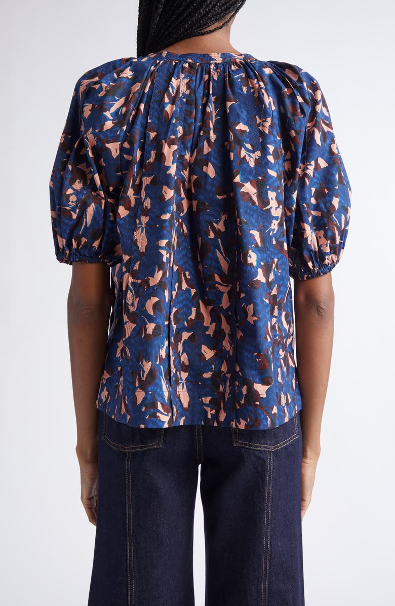 Ulla Johnson Tie Neck Puff Sleeve top, Alternate, color, Mirage