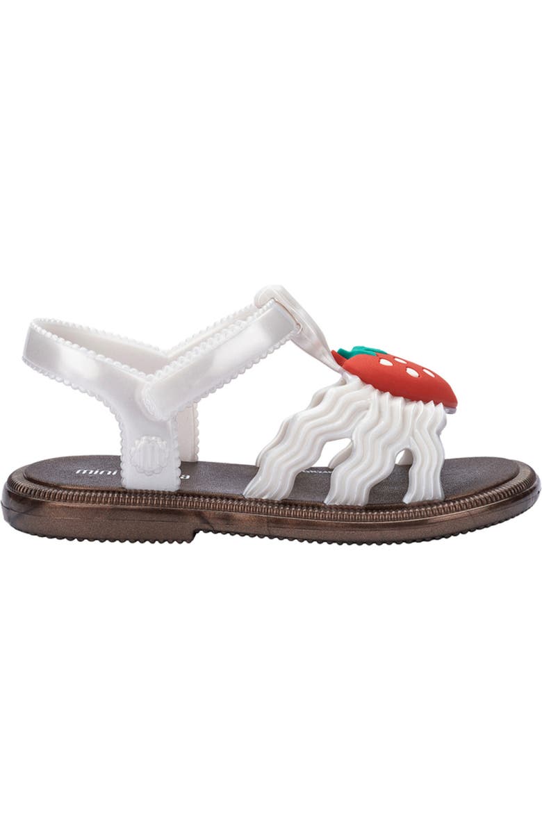 Mini Melissa Kids' Hip Ankle Strap Sandal, Alternate, color, Bronze/ Pearl White