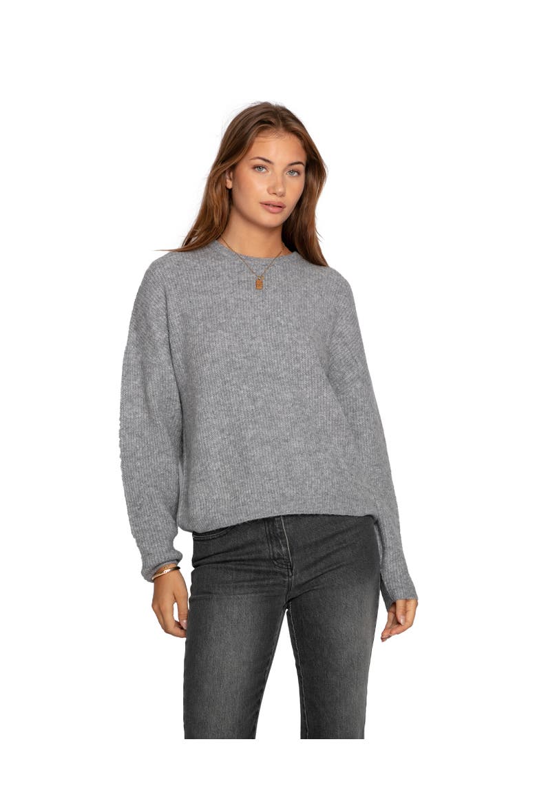 Wrap Me Up Scarf Sweater, Alternate, color, Grey