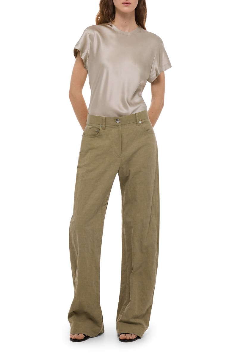 Helmut Lang Cotton Blend Bootcut Pants, Alternate, color,