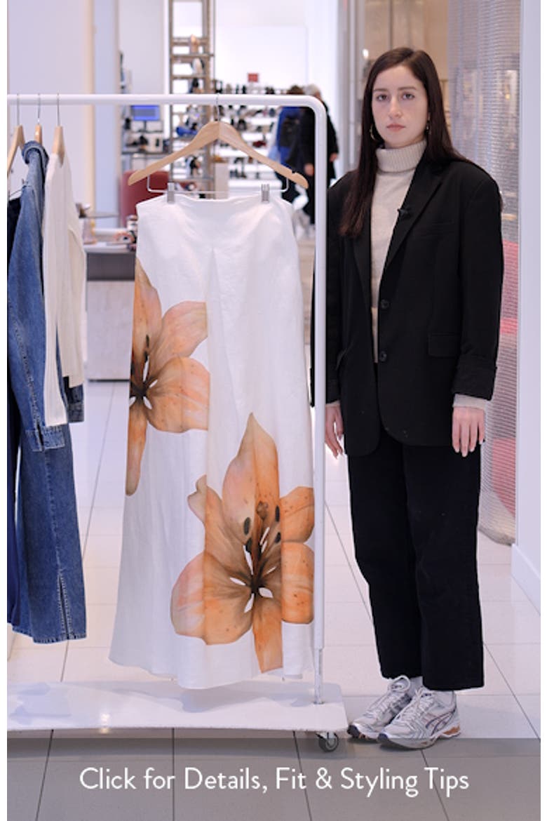 Parisa Placed Floral Strapless Linen Maxi Dress video
