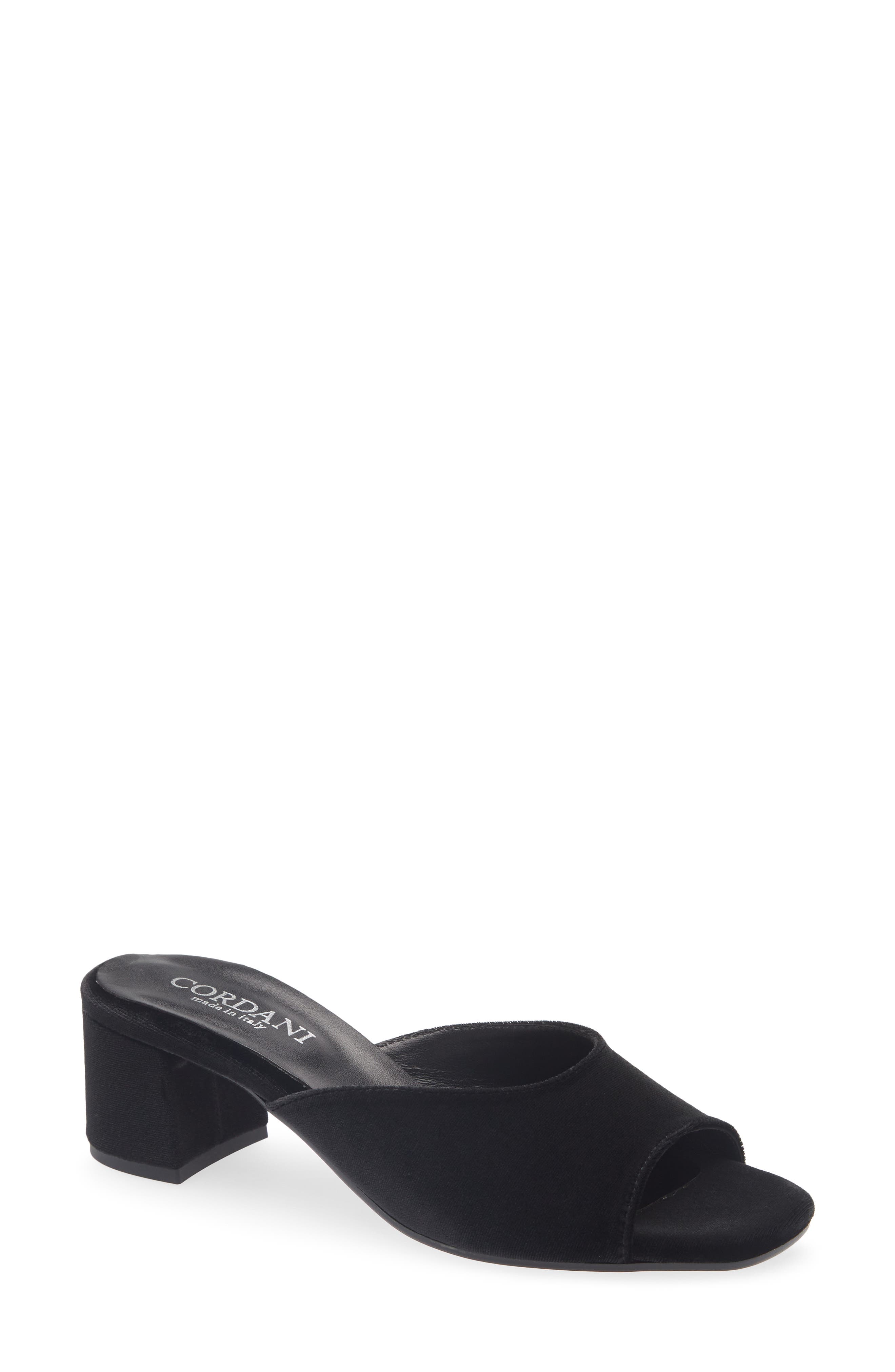 Idris Slide Sandal, Main, color, VELLUTO NERO