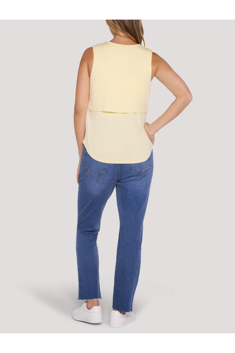Sleeveless Nursing Maternity Top, Alternate, color, Pastel Yellow