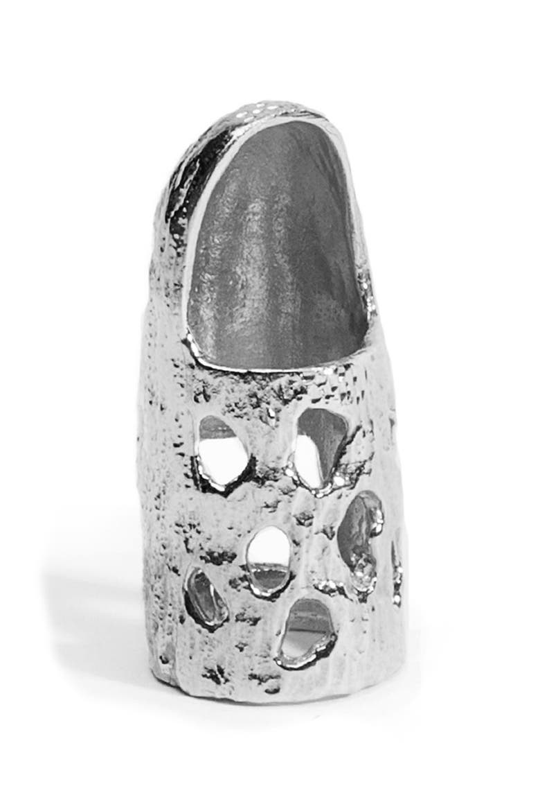 Textured Helmet Ring, Main, color, STERLING SILVER