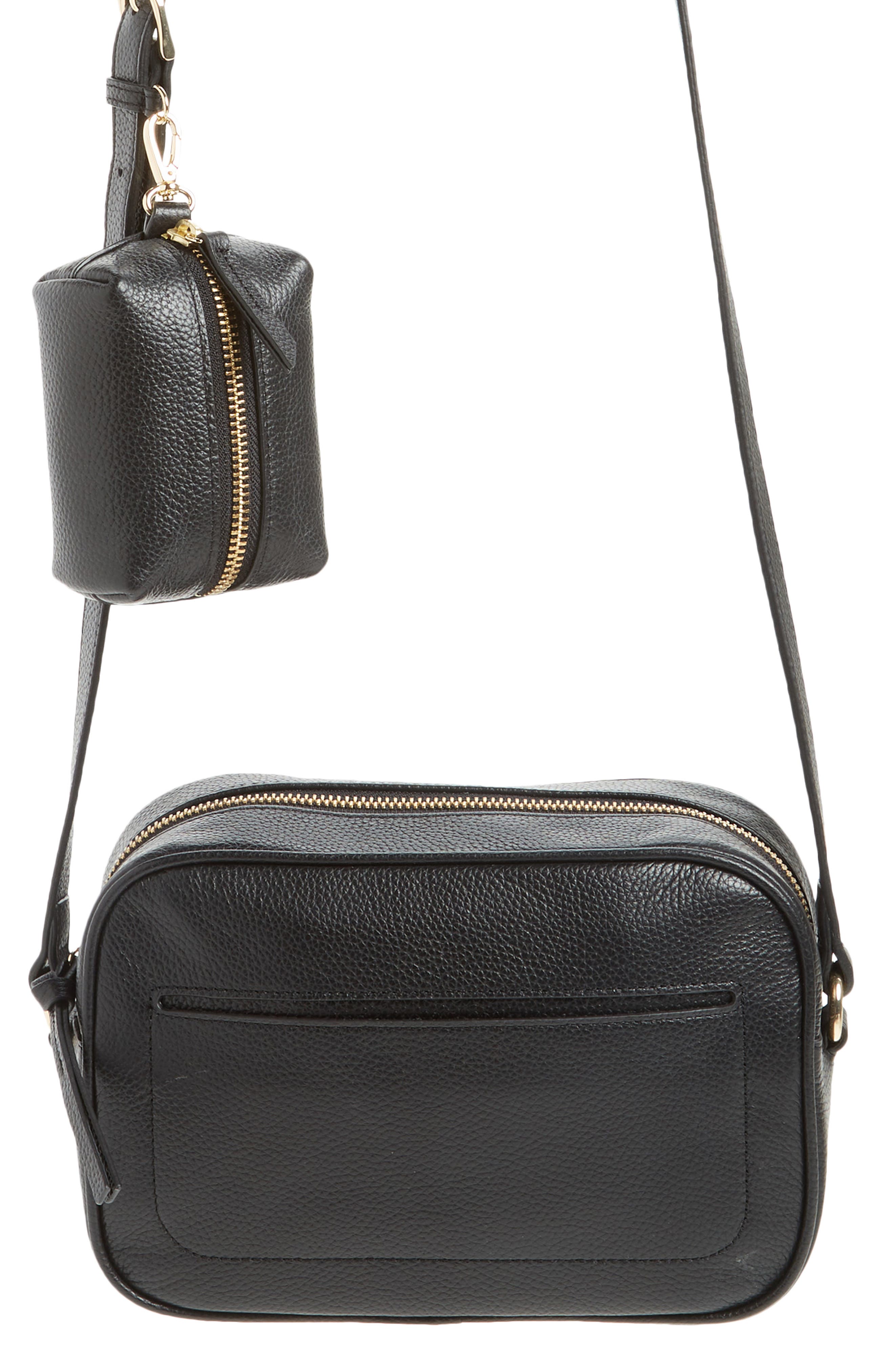 Margo Crossbody Bag with Accessory Pouch, Main, color, BLACK