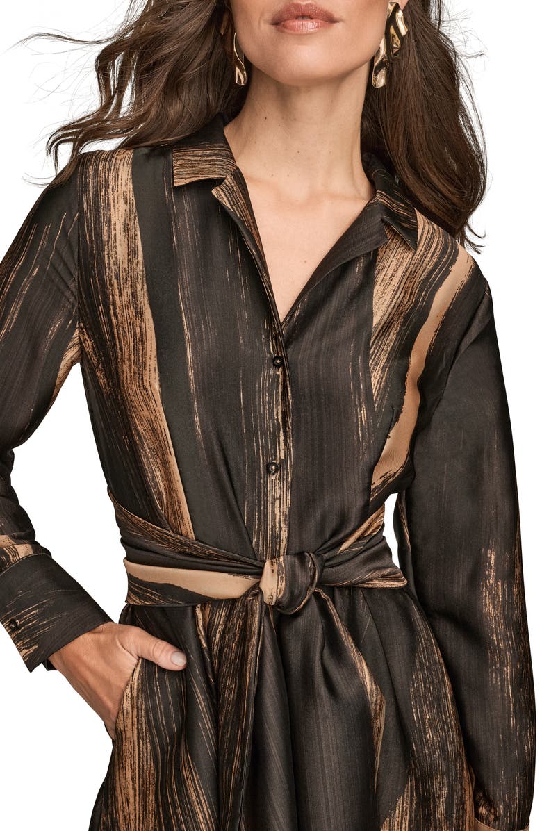 Donna Karan New York Long Sleeve Midi Dress, Alternate, color,