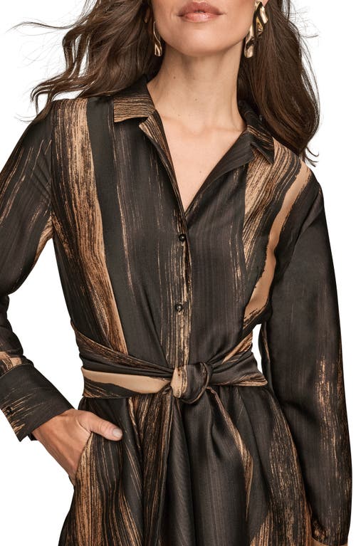 Donna Karan New York Long Sleeve Midi Dress In Multi