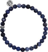 John Varvatos Men's Artisan Beaded Lapis Stretch Bracelet