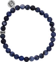 John Varvatos Men's Artisan Beaded Lapis Stretch Bracelet