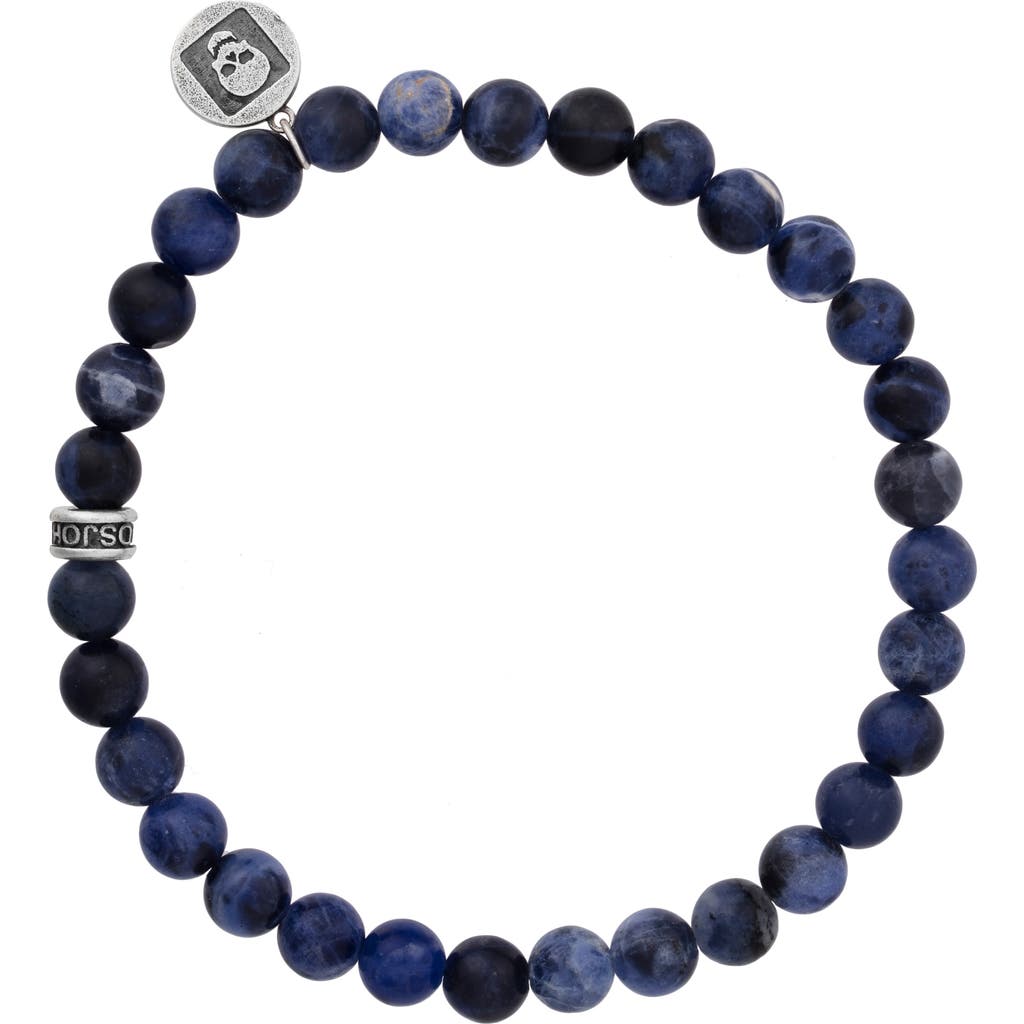John Varvatos Artisan Beaded Lapis Stretch Bracelet