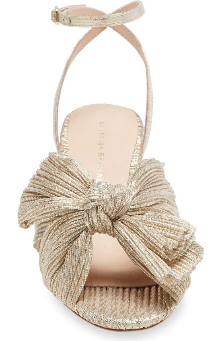 Loeffler Randall Dahlia Ankle Strap Knotted Sandal, Alternate, color, Platinum