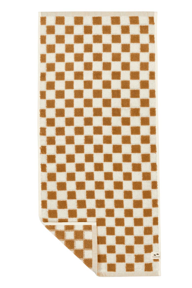 Mate Checkerboard Hand Towel, Main, color, BRUSH