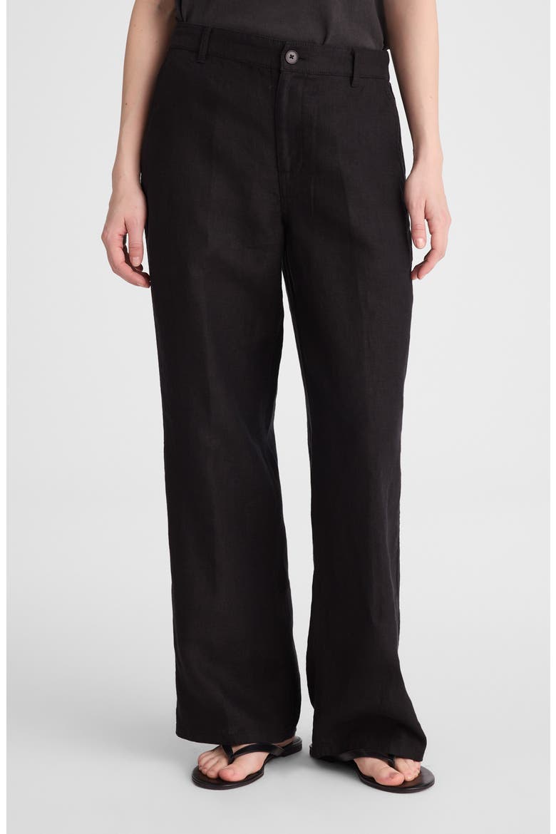 Zoe Relaxed Straight Leg Linen Pants (Women) | Nordstrom