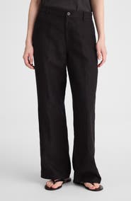 Madewell Zoe Relaxed Straight Leg Linen Pants