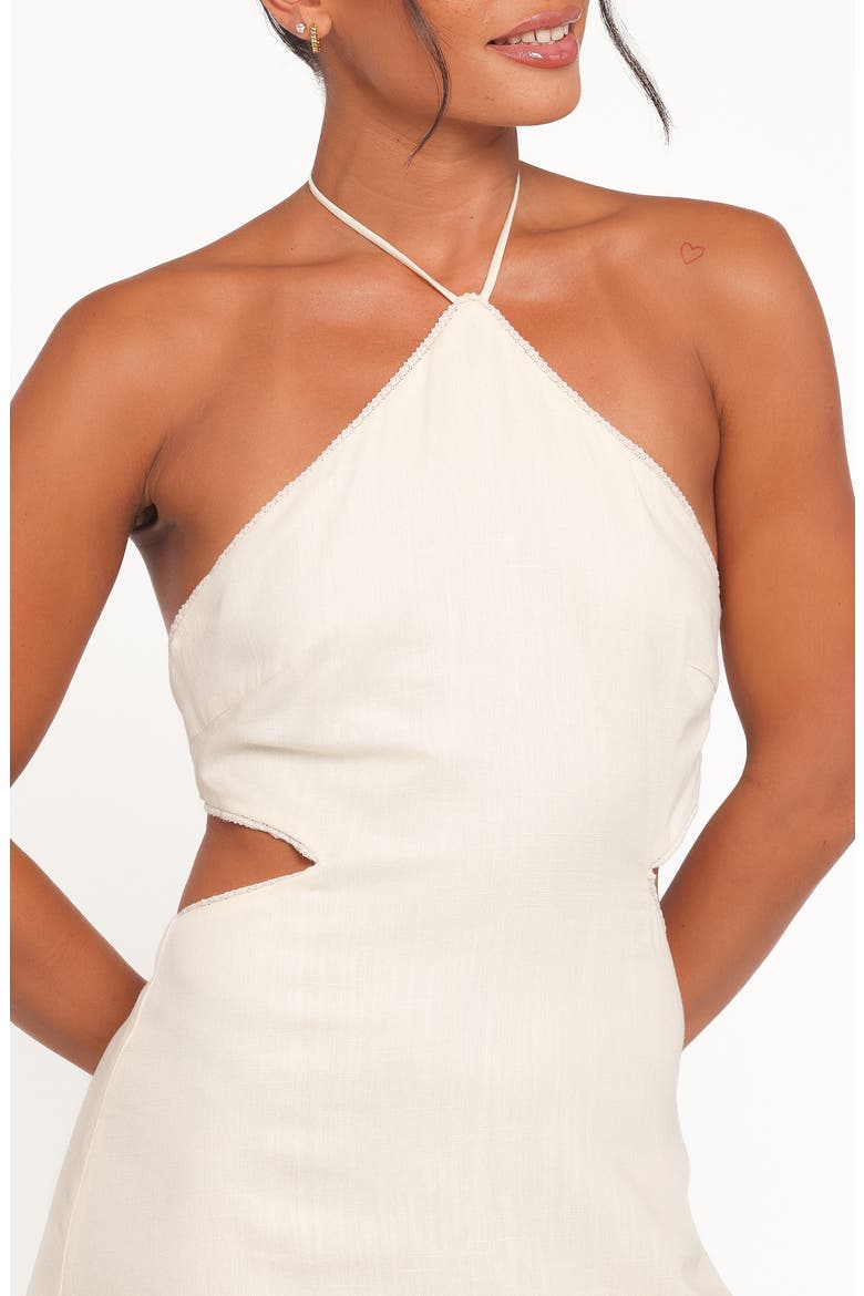 Mirielle Halter Midi Dress, Alternate, color, YELLOW
