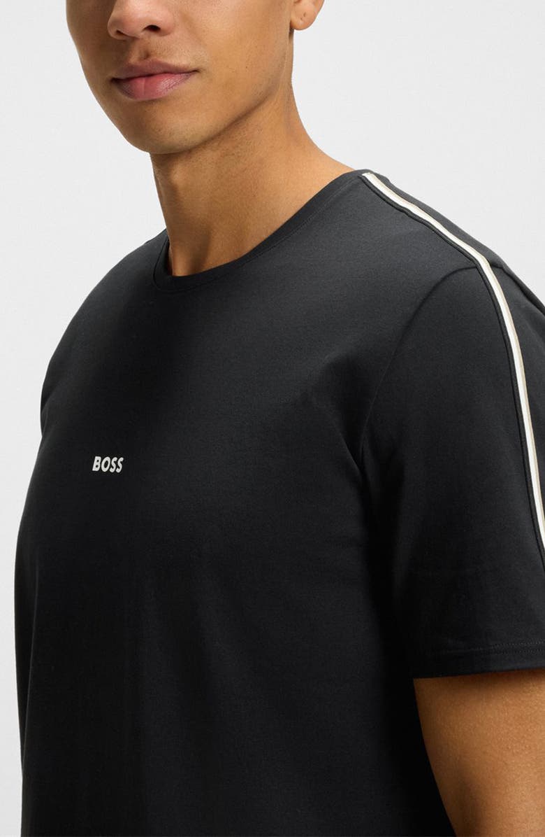 BOSS Unique Stretch Cotton Pajama T-Shirt, Alternate, color, Black