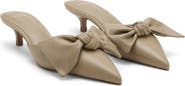MANGO Pointed Toe Kitten Heel Mule