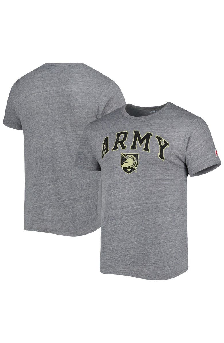LEAGUE COLLEGIATE WEAR Men's League Collegiate Wear Heather Gray Army Black Knights 1965 Arch Victory Falls Tri-Blend T-Shirt, Alternate, color,