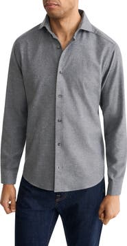 Eton Solid Flannel Shirt