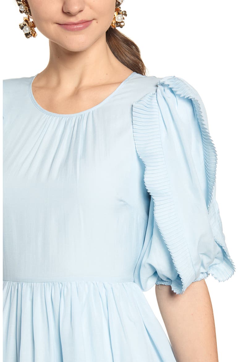 Ruffle Sleeve Dress, Alternate, color, BLUE WINTER
