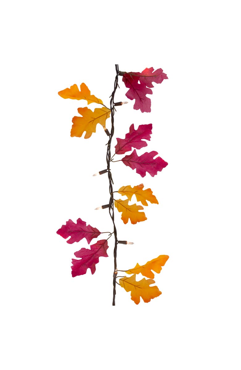 Northlight Pre-Lit Autumn Leaves Fall Harvest Garland - 8.75' x 4" - Clear Lights, Alternate, color, 