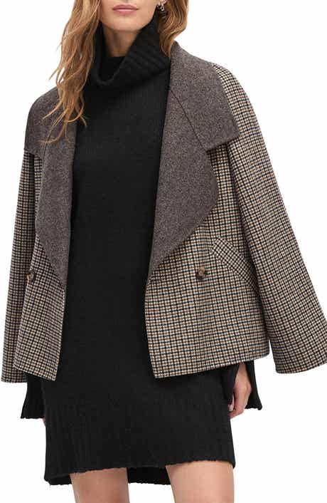 Favorite Daughter The Cameron Houndstooth Wool Blend Coat